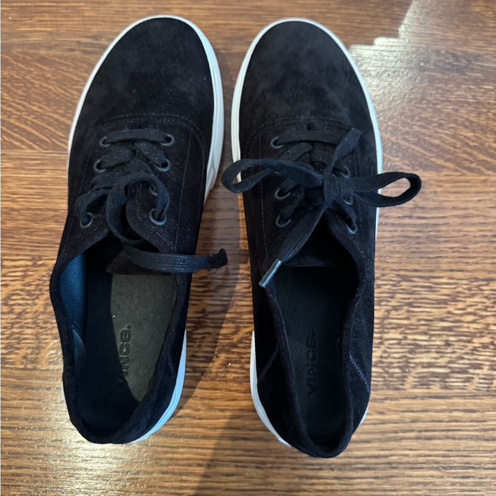 Vince Black Suede Sneakers